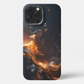 The Quiet Flame – Smoldering Gold & Black Phone Ca iPhone 13 Pro Max Hülle