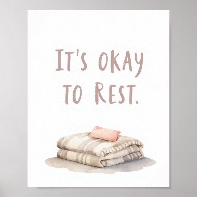 The Quiet Grove “It’s Okay to Rest” Affirmation Poster (Vorne)