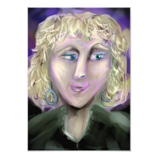 The Quiet Observer Expressive Feminine Portrait Fotodruck