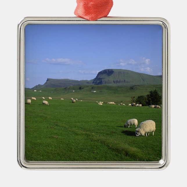 The Quiraing Mountains, Isle of Skye, Highlands, Silbernes Ornament (Vorne)