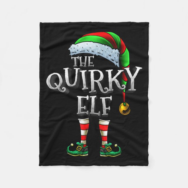 The Quirky Elf Shirt Matching Family Quirky Christ Fleecedecke (Vorderseite)