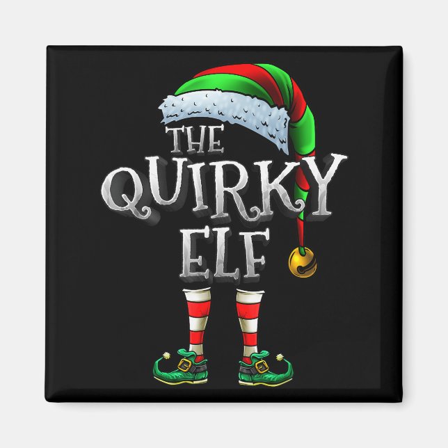 The Quirky Elf Shirt Matching Family Quirky Christ Magnet (Vorne)