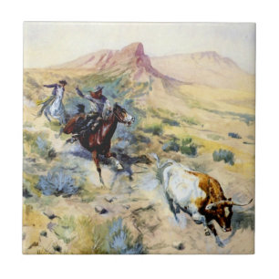 "The Quitter" Western Kunst von Charles M. Russell Fliese