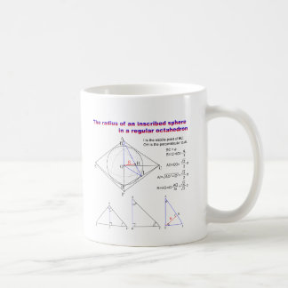 The radius of an inscribed sphere in octahedron tasse
