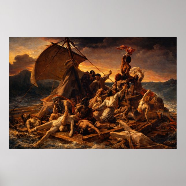 The Raft of the Medusa by Théodore Géricault Poster (Vorne)