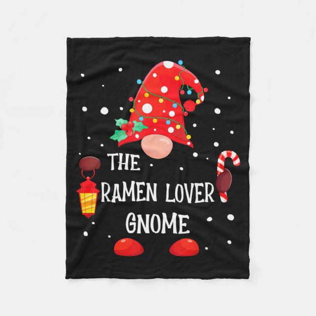 The Ramen Lover Gnome Matching Family Christmas Gn Fleecedecke (Vorderseite)