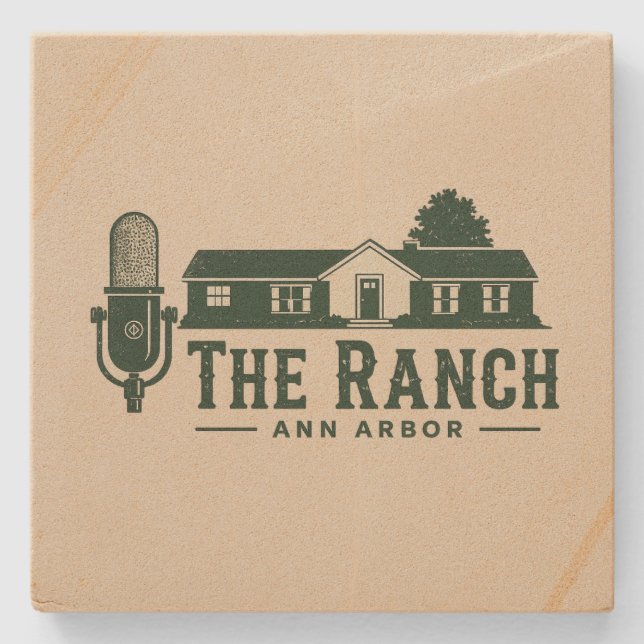 The Ranch - Logo Stein Untersetzer (Vorderseite)