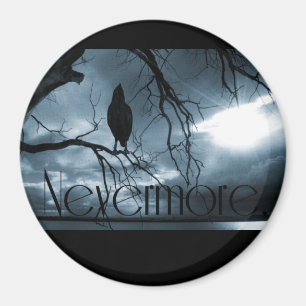 The Raven - Nevermore Sunams & Tree Blue Magnet