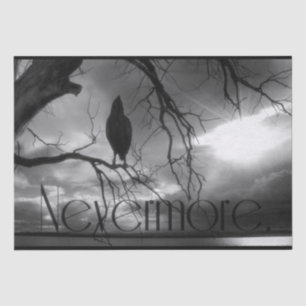 The Raven - Nevermore Sunbeams Tree Seidenpapier