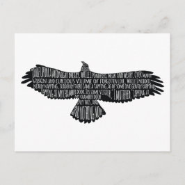 The Raven von Edgar Allan Poe Typografy Postcard Postkarte