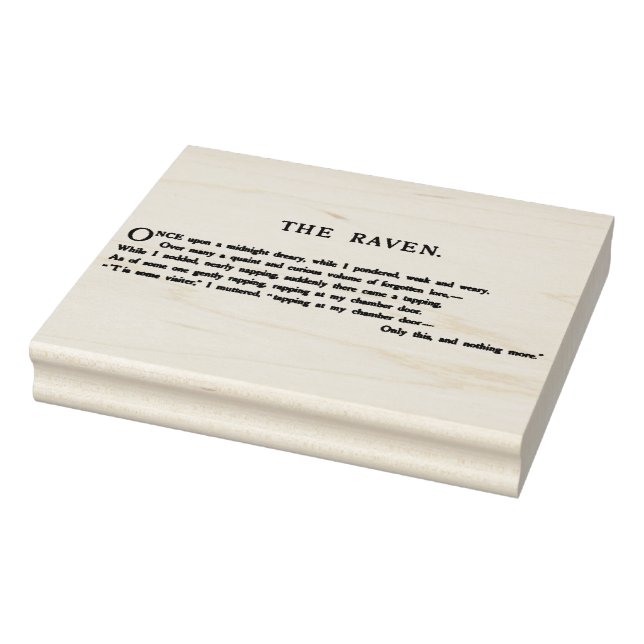 The Raven von Edgar Allen Poe Gummistempel (Stempel)