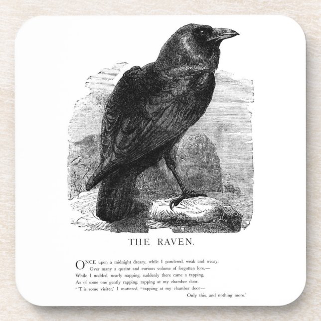 The Raven von Edgar Allen Poe Untersetzer (Vorderseite)
