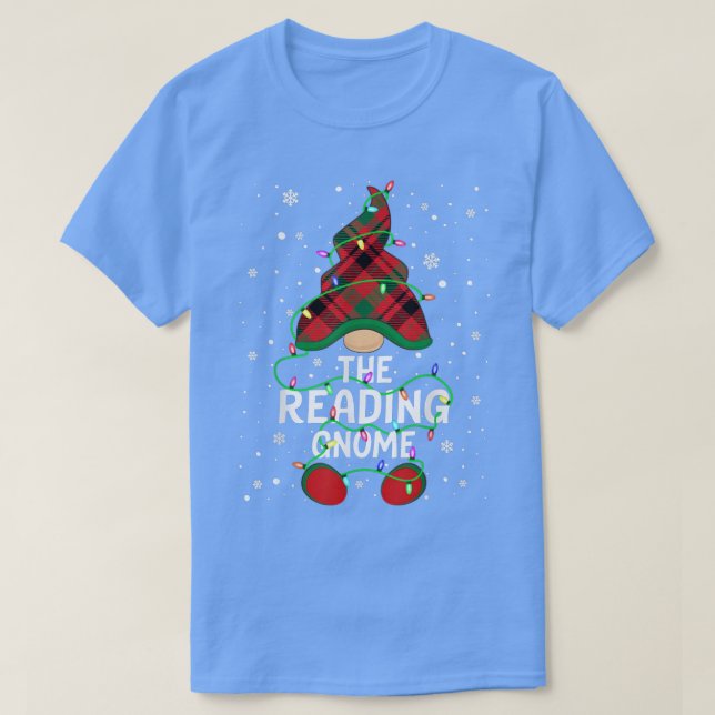 The Reading Gnome Family Matching Group Xmas Light T-Shirt (Design vorne)