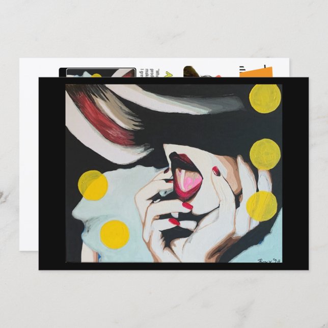 ‘The Reading of the Will’ Painting on a Small-Scal Einladung (Vorne/Hinten)