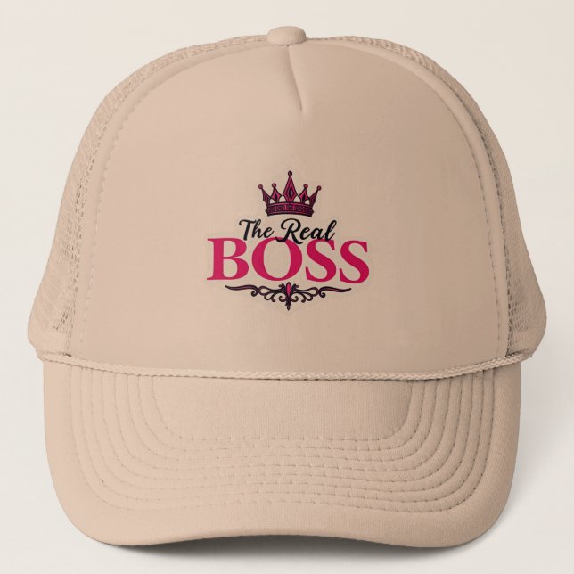 The Real Boss Women’s Stylish Trucker Hat,  Truckerkappe (Vorderseite)