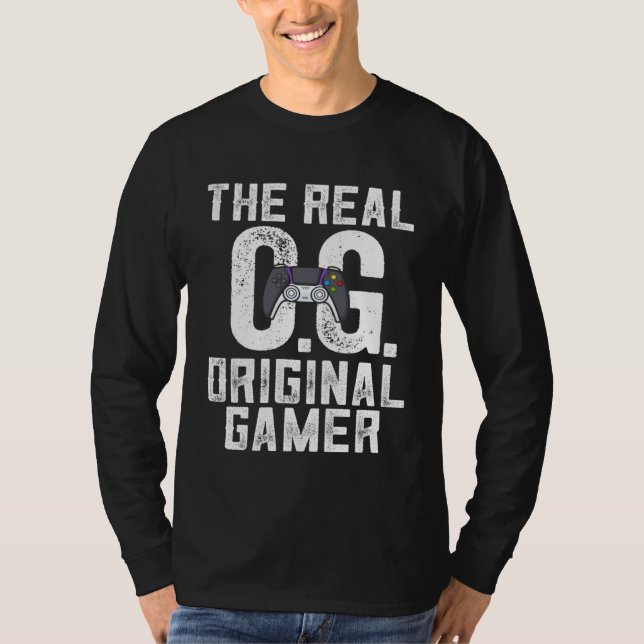The Real Original Gamer   Gamer T-Shirt (Vorderseite)