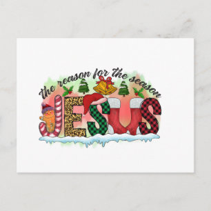 The reason for the season postcard postkarte
