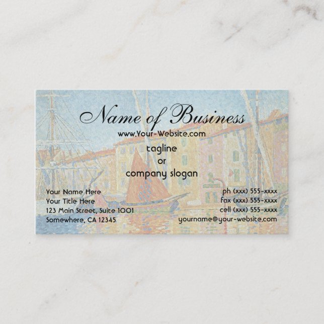 The Red Buoy (La Bouée Rouge) von Paul Signac Visitenkarte (Vorderseite)