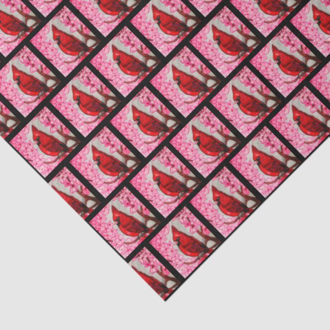 THE RED CARDINAL  SEIDENPAPIER (Detail)