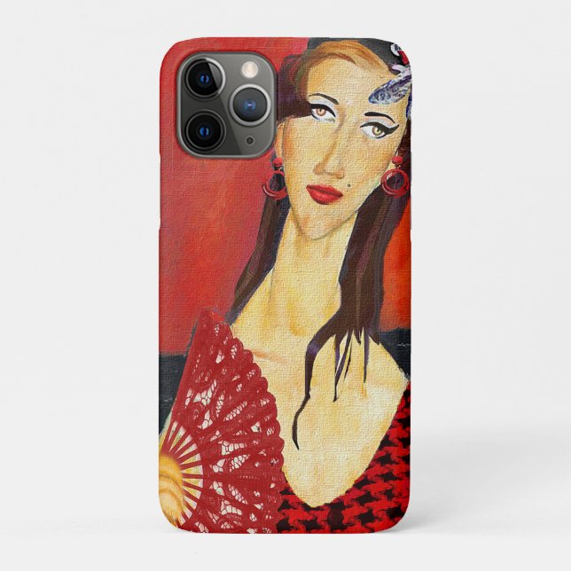 The Red Fan (based on Modigliani's painting) Case-Mate iPhone Hülle (Rückseite)