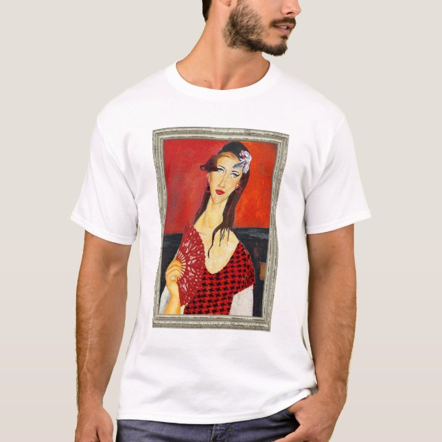 The Red Fan (based on Modigliani's painting) T-Shirt (Vorderseite)