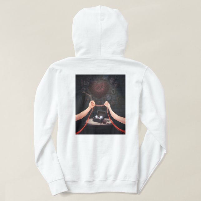 The Red Thread of Fate Aesthetic Hoodie (Design Rückseite)