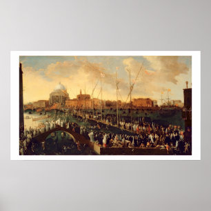The Redentore Procession (oil on canvas) Poster