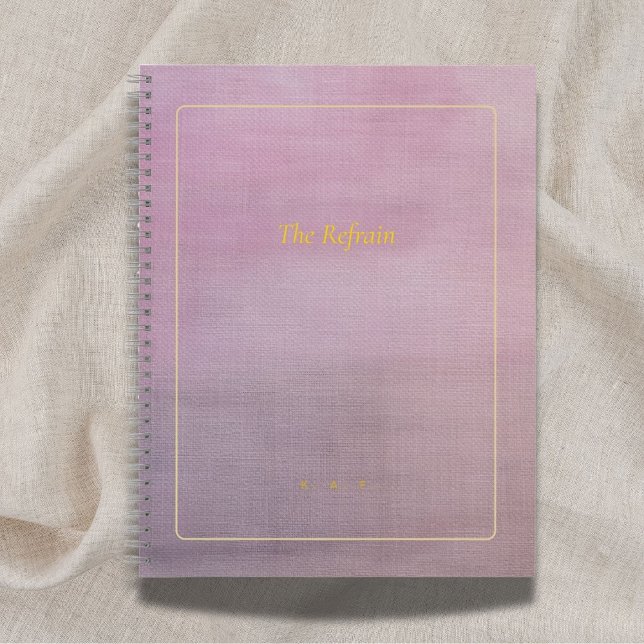 The Refrain | Personalized Mauve Poem Notebook Notizbuch (Von Creator hochgeladen)