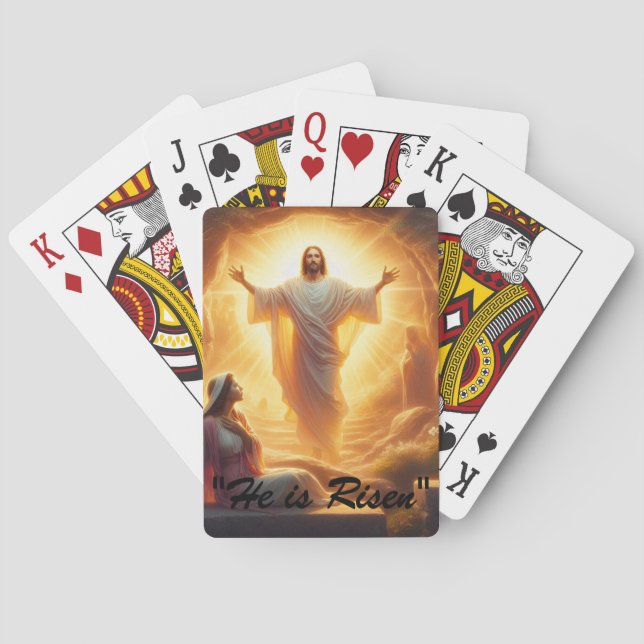 The Resurrection Light: Jesus Christ Rises Spielkarten (Rückseite)