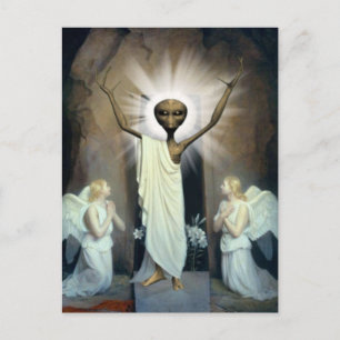 The Resurrection Of Alien Jesus Postkarte