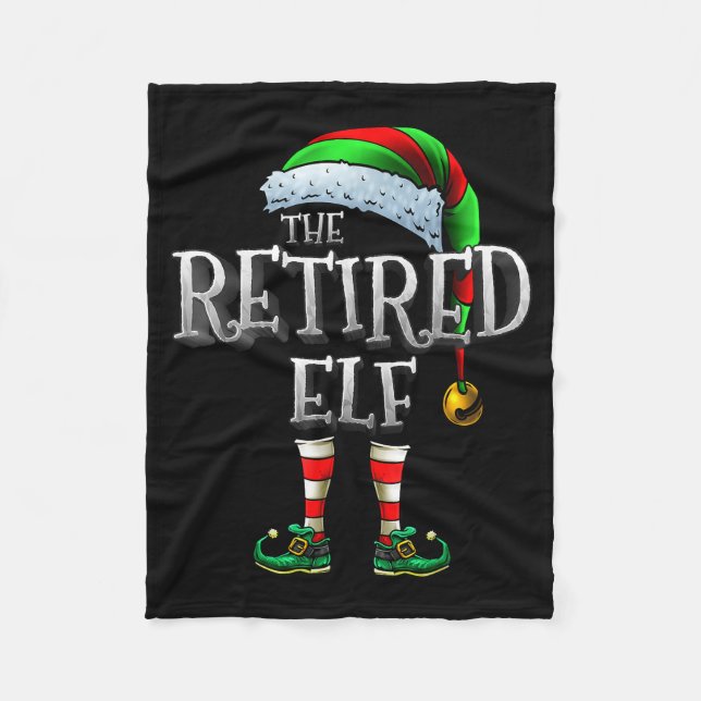 The Retired Elf Shirt Matching Family Retired Chri Fleecedecke (Vorderseite)
