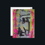 The Retro Working Men Mixed Media Collage Postkarte<br><div class="desc">A mixed media collage made and photographed by Angelandspot in the year 2026 with vintage images from a working book from the 1950s era combined with some other papers and paints</div>