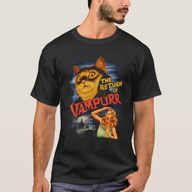 The Return Of Vampurr Cat Funny T-Shirt (Vorderseite)