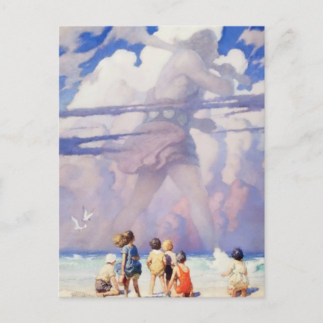 "The Riant Fairy Art" von NC Wyeth Postkarte (Vorderseite)