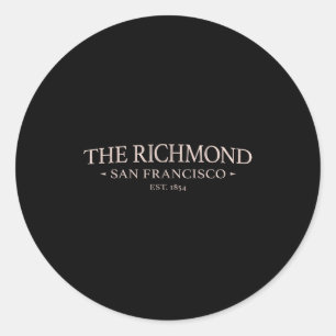 The Richmond San Francisco - Einfache Richmond Dis Runder Aufkleber