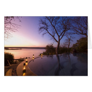 The River Club Lodge, Sonnenuntergang am Zambesi-F