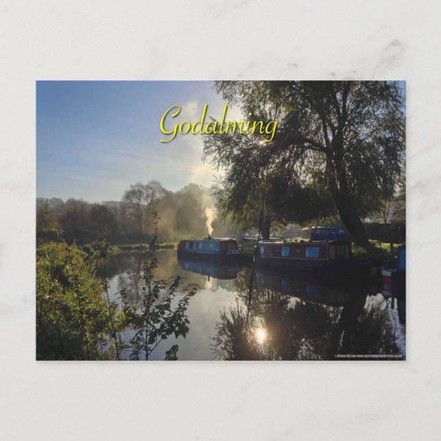 The River Wey Godalming - Beautiful! Postkarte (Vorderseite)
