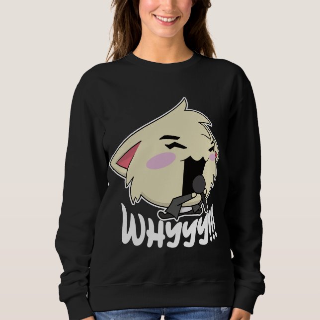 The Rock Star Cat - Whyyyyy Sweatshirt (Vorderseite)