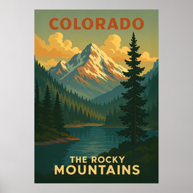 The Rocky Mountains Colorado V01 Poster (Vorne)