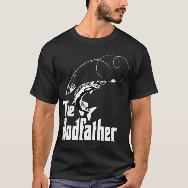 The Rodfather Angeln  T-Shirt (Vorderseite)