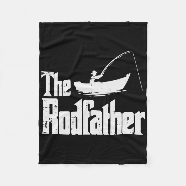 The Rodfather Fun Fishing Fathers Day Movie Pun Da Fleecedecke (Vorderseite)