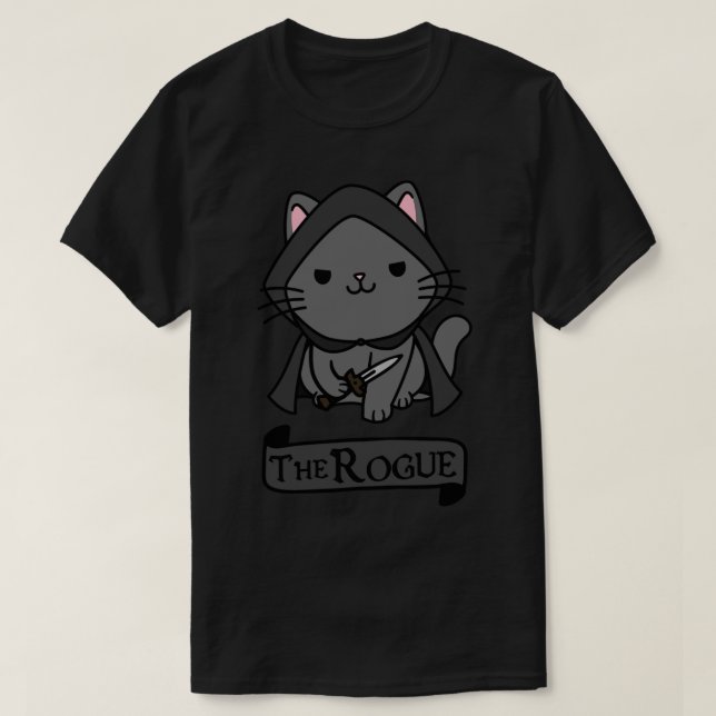 The Rogue DnD Cat T-Shirt (Design vorne)