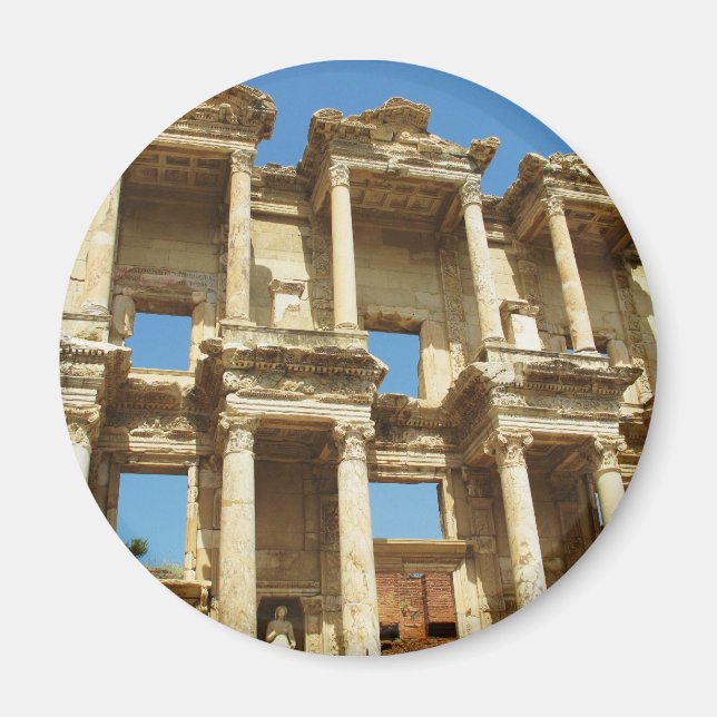 The Roman Celsus Library, Ephesus, Türkei Magnet (Vorne)
