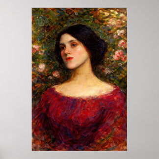 The Rose Bower by John William Waterhouse Poster