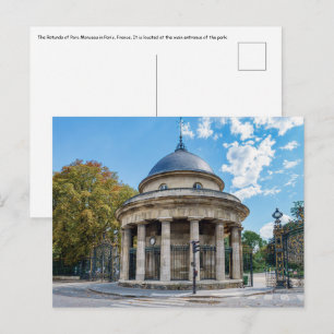 The Rotunda of Monceau Park in Paris, Frankreich Postkarte