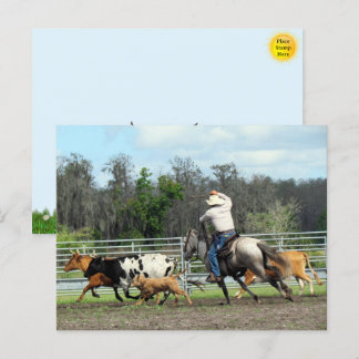 The Roundup - Cowboy Postcard Feiertagspostkarte