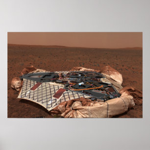 The rover's landing site poster