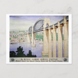 The Royal Albert Bridge, Saltash Vintage Travel Postkarte