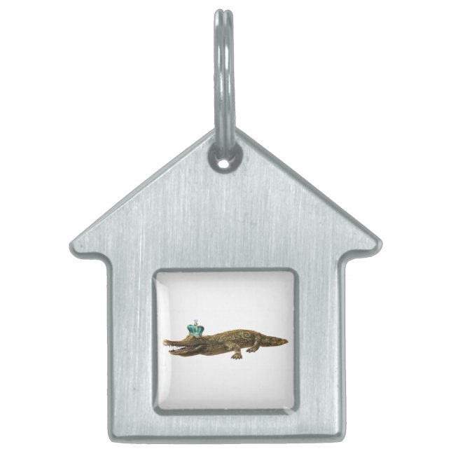 The Royal Croc - Alligator mit Juwelen und Krone Tiermarke (Vorderseite)