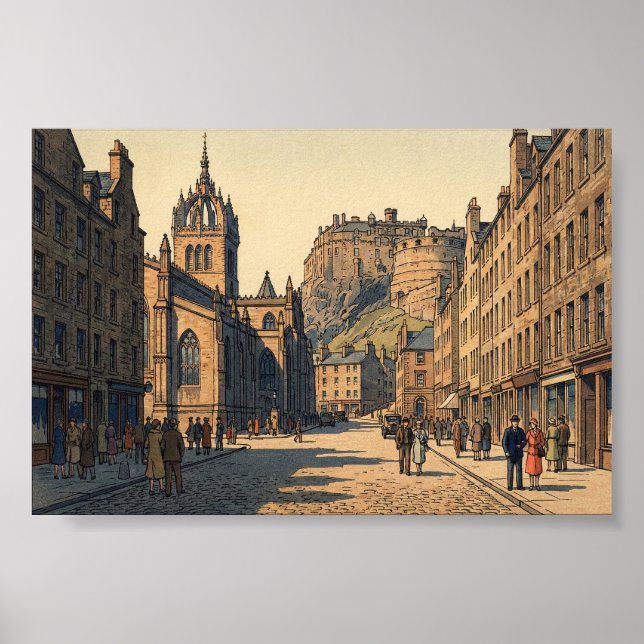 The Royal Mile at Edinburgh  Poster (Vorne)